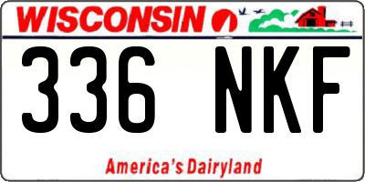 WI license plate 336NKF