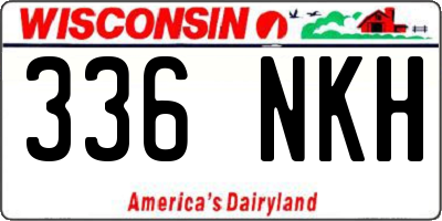 WI license plate 336NKH