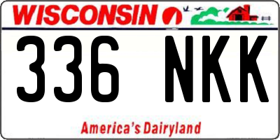 WI license plate 336NKK