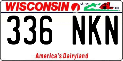 WI license plate 336NKN