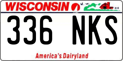 WI license plate 336NKS