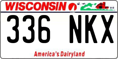 WI license plate 336NKX