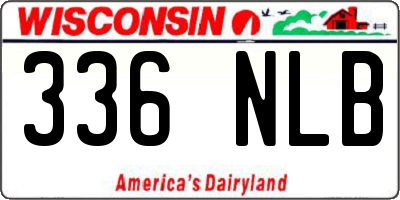 WI license plate 336NLB