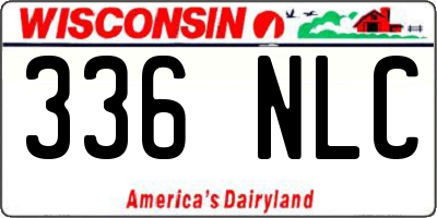 WI license plate 336NLC