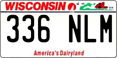 WI license plate 336NLM