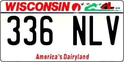WI license plate 336NLV