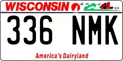 WI license plate 336NMK