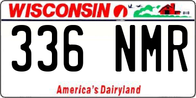 WI license plate 336NMR