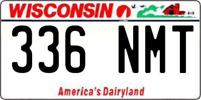 WI license plate 336NMT