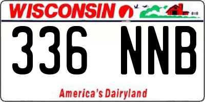 WI license plate 336NNB