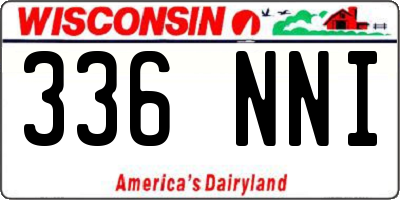 WI license plate 336NNI