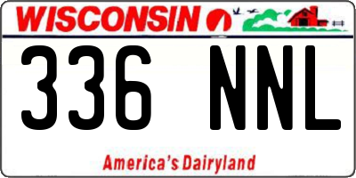 WI license plate 336NNL