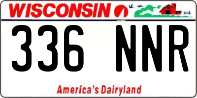 WI license plate 336NNR