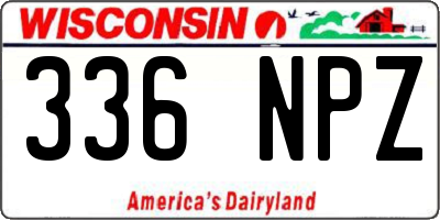 WI license plate 336NPZ