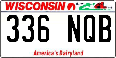 WI license plate 336NQB