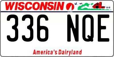 WI license plate 336NQE