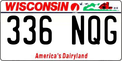 WI license plate 336NQG