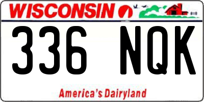 WI license plate 336NQK