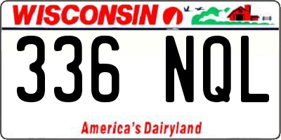 WI license plate 336NQL