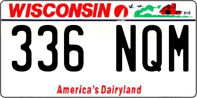 WI license plate 336NQM