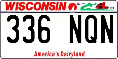 WI license plate 336NQN