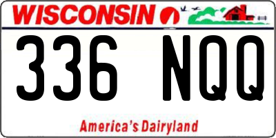 WI license plate 336NQQ