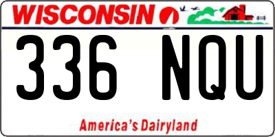 WI license plate 336NQU