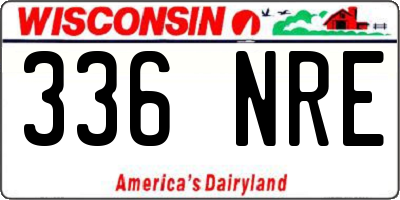 WI license plate 336NRE