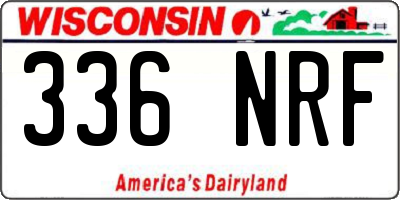 WI license plate 336NRF