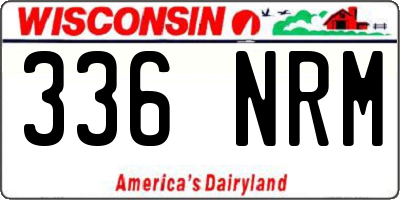 WI license plate 336NRM