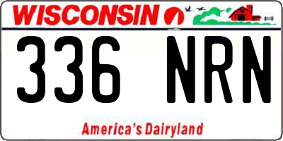 WI license plate 336NRN