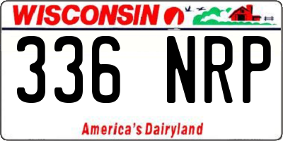 WI license plate 336NRP