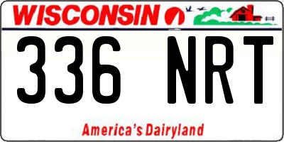 WI license plate 336NRT