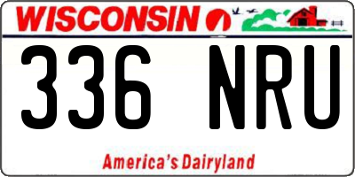 WI license plate 336NRU