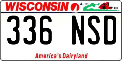 WI license plate 336NSD
