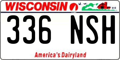 WI license plate 336NSH