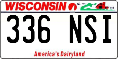 WI license plate 336NSI