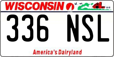 WI license plate 336NSL
