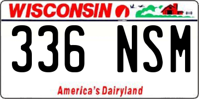 WI license plate 336NSM