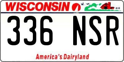 WI license plate 336NSR