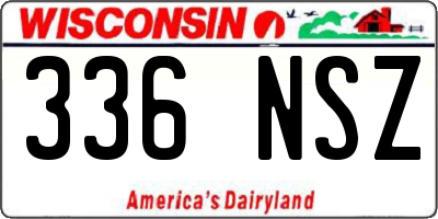 WI license plate 336NSZ