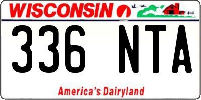 WI license plate 336NTA