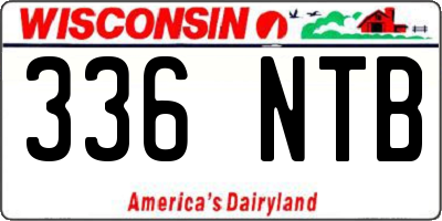 WI license plate 336NTB