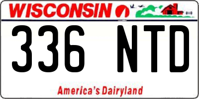 WI license plate 336NTD