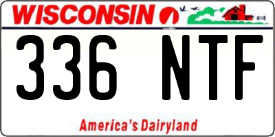 WI license plate 336NTF