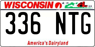 WI license plate 336NTG