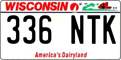 WI license plate 336NTK