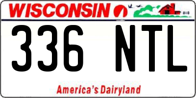 WI license plate 336NTL