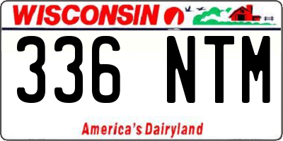 WI license plate 336NTM