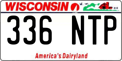WI license plate 336NTP